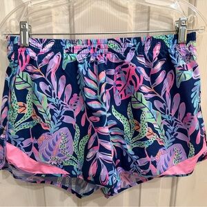 Lilly Pulitzer Blue and Pink Athletic Shorts Sz. Medium